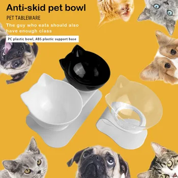 Non-Alunecare De Apă Boluri Alimentare Pentru Pisici Hrana Pentru Animale De Companie Pisica Dublu Boluri Cu Stand Câini Alimente Arcul Pisica De Produse Consumabile