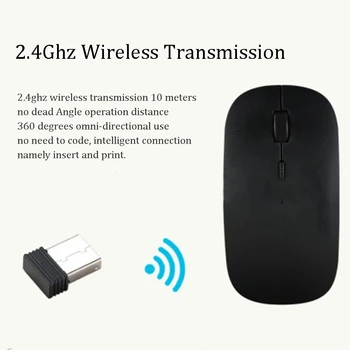 2.4 G Wireless Mouse-ul Drăguț Ergonomic Ultra-Subțire de Calculator Mause Culoare Slim 1200 DPI, USB, Optic, Birou Portabil Soareci Pentru Laptop PC