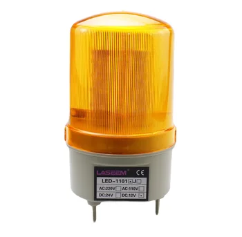 LED-1101 Rotativ rotativ LED strobe Alarma Lampa sirena galben albastru roșu verde LED lumina de avertizare voce de 12V, 24V, 110V 220V