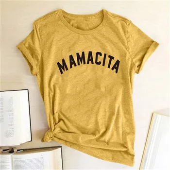Amacita Scrisoarea Imprimate Femei Vara Funny T-Shirt Viața Mamei Tee Femla Cadou pentru Mama spaniolă Topuri 2021 DropShipping