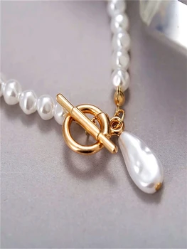 Kshmir retro nunta neregulate baroc, colier de perle pentru femei vintage incuietoare comutare cravată coliere 2021 bijuterii noi