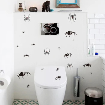 Halloween liliac-păianjen groază personalității creative de decorare autocolant cabinet static lipici gratuit autocolant fereastra
