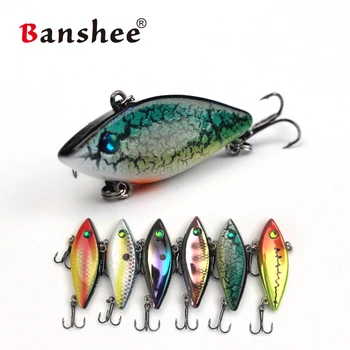 Banshee 6Pcs fără buze Atrage Set Momeli Pentru Biban Rattle Momeala Crankbaits Momeli de Pescuit Zăngănit Și Vib Pentru Iarna 4cm 4.8 g
