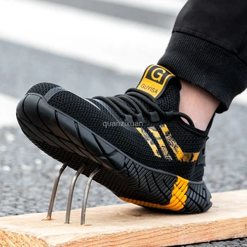Vara Siguranță Pantofi Barbati Puncție-Dovada Munca Adidași Bărbați Steel Toe Pantofi Cizme De Lucru Indestructibil De Siguranță Cizme Pantofi De Sex Masculin 2021
