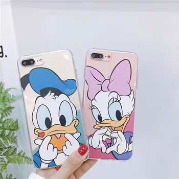 Disney Mickey Minnie Caz de Telefon Donald Duck Cusatura pentru IPhone12ProMax Iphone 11 Cazuri pentru Fata pentru Femei Accesorii Telefon Cadouri
