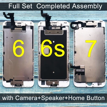 Pentru iPhone 6 LCD set Complet de Asamblare Complet Touch Pentru iPhone 6S de Înlocuire Ecran de Afișare Pentru iphone 7 lcd camera+buton home