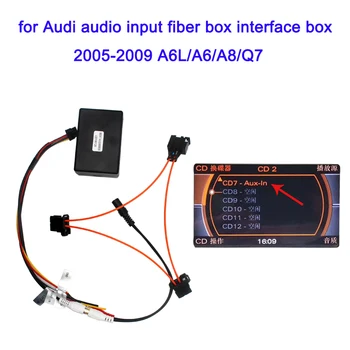 Intrare Audio Decoder Pentru Audi A6 2005-2009 A6L A8 Q7 AUX Auto 2G Sistem Audio Externe Intrare de Fibra Optica Decodor