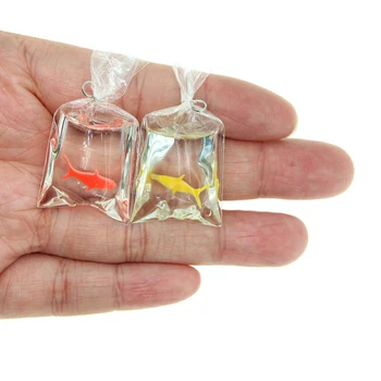 10buc Rășină Transparentă Carasi Farmece Pește Mic În Apă Sac de Bijuterii de Pește Pandantiv Sac Cercei Pandantiv Handmade, DIY Material