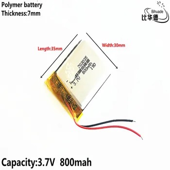 Litru de energie a bateriei Bun Qulity 3.7 V,800mAH 703035 Polimer litiu-ion / Li-ion pentru tablet pc-ul BĂNCII,GPS,mp3,mp4