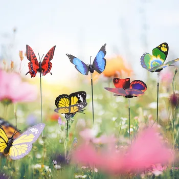 10-20buc/Niște Fluturi de Gradina Curte de Plantat Colorat Romantic Fluture Miza Decor Decor în aer liber Ghiveci Decor