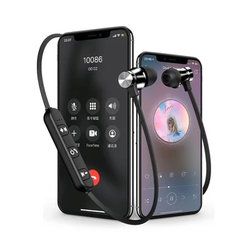 Bluetooth Căști Cu Fixare Pe Gât Magnetic Wireless Headset Stereo Auriculare Jocuri Sport, Muzica Casti Cu Microfon Pentru Telefon