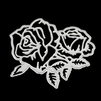1 buc Dimensiuni Mari de Flori de Trandafir de Metal de Tăiere din Oțel Moare Șablon Felicitare de Decorare DIY Scrapbooking Hârtie Foto Relief Ambarcațiuni