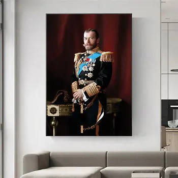 Țarul Nicolae al II-lea al Rusiei Portret Poster Panza Pictura Arta de Perete Figura Imagini de Artă Postere si Printuri pentru Living Decorul Camerei