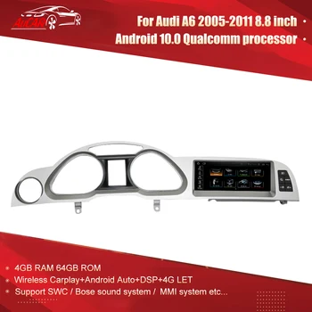 Pentru Audi A6 2005-2011 android radio auto Pentru toate modelele Audi a6 c6/4f MMI 2G MMI 3G 10.25 inch touch screen de navigare gps wifi Multimedia