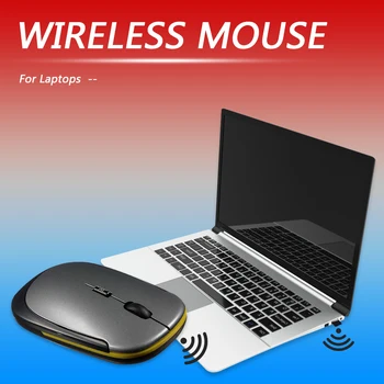 Ultra-Subțire 4 Butoane 2.4 GHz Wireless Optical Mouse-3 Trepte de 1600 DPI Reglabil Reîncărcabilă Soareci pentru Laptop PC