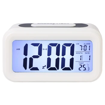 LED Digital Ceas cu Alarmă Ceas Electronic Inteligent de a Dezactiva lumina de Fundal de Afișare a Temperaturii și Calendar Funcția Snooze Ceas Deșteptător