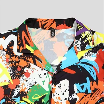 2021summer Tricou Barbati din Bumbac Nou de sex Masculin Casual Maneca scurta Tricou de Înaltă Calitate de Om Haine de Plajă din Hawaii Flori Camasa Bluza
