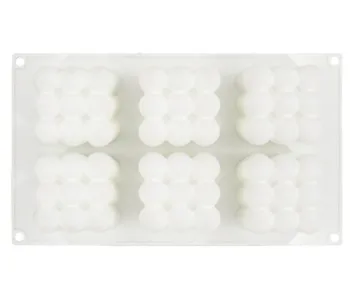6 Cavitatea Cub Rubik Silicon Tort Mucegai DIY de Înaltă Calitate Lumânare Mucegai Tort Practic Instrument Multi-scop Mucegai Silicon