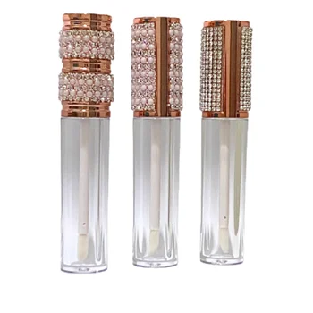 Gol Luciu de Buze Cosmetice Recipient Stras Pearl Crystal Capac 5ml Clar Glazura de Buze Lichid de Ambalare Returnabile Tub 25pcs 50pcs