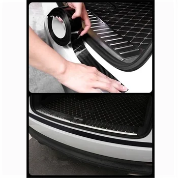 5/3cmx3m 3D Fibra de Carbon Autocolante Auto Pragului de Ușă Uzură Anti Scratch Banda de Protecție de Film