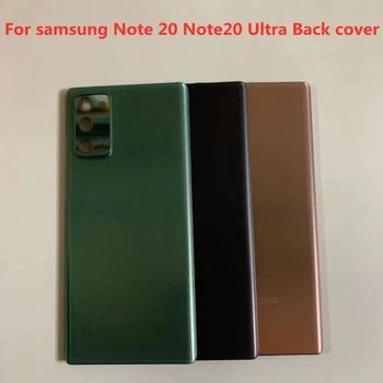 Pentru Samsung Nota 20 N980 Note20 Ultra N985 Spate de sticlă Capac Spate Carcasa Baterie Înlocuire de Usi + Rama Camera