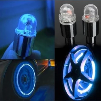 2 Buc Anvelope Auto Capacul Supapei de Lumina Senzor de Mișcare Motocicleta Roată de Camion Decor Neon Strobe Lumină LED-uri Bec rezistent la apa