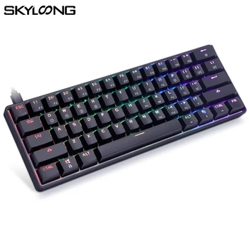 SKYLOONG GK61 Tastatură de Gaming cu iluminare RGB Programabile Gateron Galben Comuta Tastatură Mecanică Pentru Desktop Gaming Accesorii