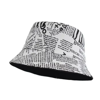 Panama Pălărie Găleată Bărbați Femei de Vară Galeata cu Capac pentru Bărbați Imprimare Bob Hip Hop Gorros în aer liber, Ziare Soare Pescar Femei pe Cap Pălăria