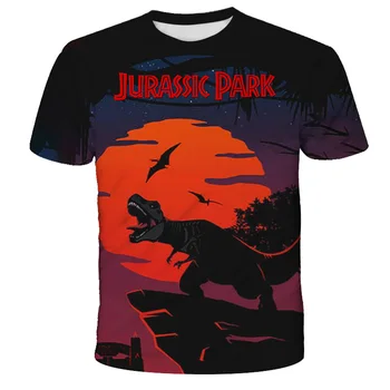 Jurassic Park Tricou Copil Dinozaur Imprimate 3D de Imprimare T-Shirt Casual Minunat Topuri Lumea Jurassic Tricouri Copii Băiat Haine de Fata