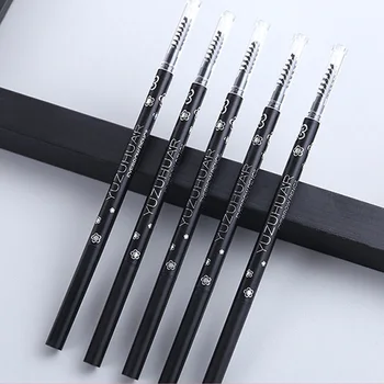 Super Slim Creion Sprancene Dual-a Încheiat cu o perie sprânceană de lungă durată Impermeabil Face Moale și Netedă Creion Sprancene Machiaj Instrument
