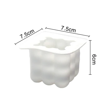 Cub 3D Silicon Lumânare Mucegai Pătrat Bubble DIY Non-Stick de Bucătărie Desert Tort Tava de Cuptor în condiții de Siguranță Tort Forme de Copt Instrumente