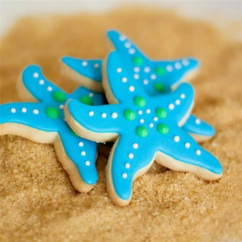 KENIAO Ocean Stea de mare, Cochilie de Scoică Cookie-Cutter pentru Petrecere de Aniversare pentru Copii Freze - Tăietor de Biscuiti - 3 Piese - din Oțel Inoxidabil