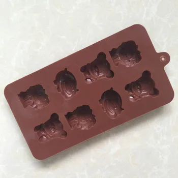 8 Grila De Mucegai Ciocolata Jeleu Săpun Mucegai Portabil Bakeware Tort De Decorare Instrumente De Silicon Puiul De Leu Urs Forma De Copt Accesorii