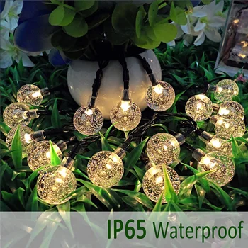 Șir mingea de Lumină LED-uri Multicolore Solar rezistent la apa Lampă Automat de Reîncărcare Gard Peisaj pentru Petrecerea de Crăciun Curte
