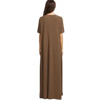 Moda Musulmană Abaya Femei Casual Cu Maneci Scurte Caftan Islamic Vrac Rochie Maro Doamnelor Dubai Turc 2021 Nou Musulman Rochii