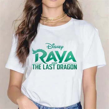 Moda Femei Tricou Raya și Ultimul Dragon Print Doamnelor Tricou Casual cu Maneci Scurte Tee Topuri de Vara Fete T-shirt Harajuku