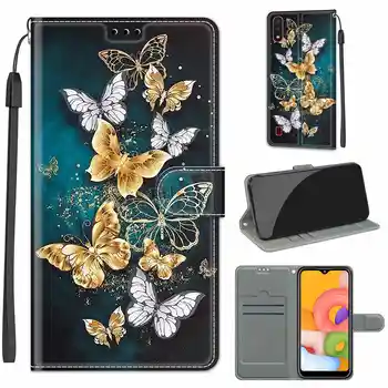 Portofel Caz Pentru Samsung Galaxy A01 A02 A02s A11 A12 A21s A31 A41 A32 4G 5G Lite Caz Piele Flip Book Cover Tipărite Telefon Sac