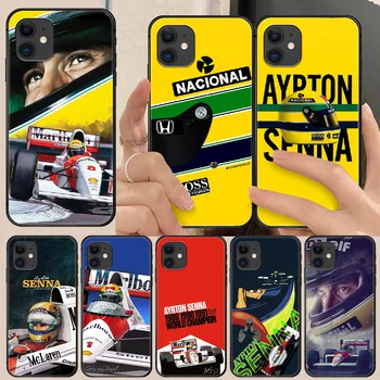 Ayrton Senna F1 Telefon Acoperi Caz corp Pentru iphone 5 5s se 2 6 6s 7 8 11 12 mini plus X XS XR PRO MAX negru înapoi pictura coque