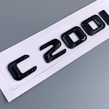Dimensiune Original 1:1 Masina din spate coada Emblema Numărul de litere Autocolant Auto Pentru Mercedes Benz C200L C200 L-Chrome Silver/ Negru Mat