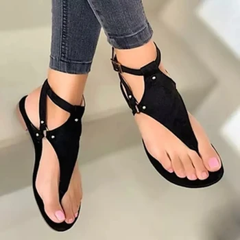 2021 Nou Stil Gladiator Stil Casual Plat Sandale pentru Femei Pantofi de Vara pentru Plaja Pantofi Outdoor pentru Femei Flip-flop SandalsSMT120