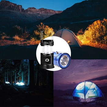 Solar LED Camping Lanternă Pliabil Lanterna de Urgenta de Noapte in aer liber Camping Gazon lampa felinar solar de încărcare