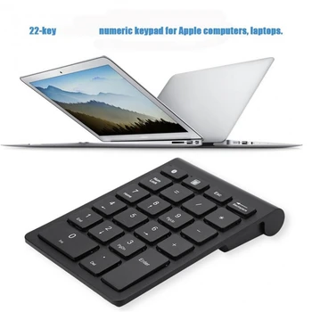 Tastatură de culoare neagră, 22 Taste MIni tastatura Numerică Bluetooth-compatibil Tastaturii Numerice Suport Windows, iOS, Android Sistem de Brand Nou