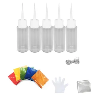 5 Sticle Kit Muti-Color Vopsele Vopsea Permanenta pentru DIY Arte Haine Tesatura 50ML Material DIY Kituri pentru Țesături Textile Artizanat