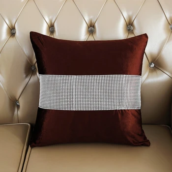 Decorative de Lux Diamante Pernă Acoperă Ultra Flanel Moale Pernă Hotel Home Decor 45*45CM Canapea Pernă Acoperă
