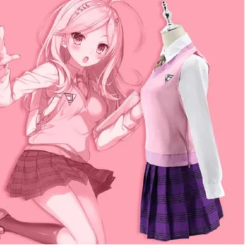 Joc Danganronpa V3 Akamatsu Kaede Costum Cosplay Anime Femei JK Uniformă Școlară Vetement Manga