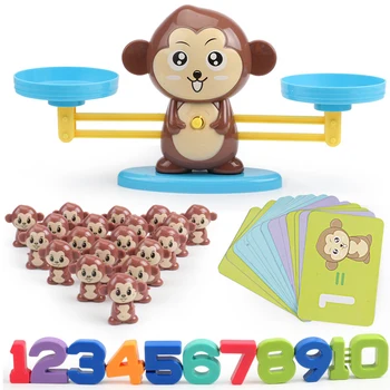 Maimuta Cat Meci de Echilibrare Scară Numărul Joc de Echilibru Matematica Meci Tabla de Joc Jucarii pentru Copii Jucărie de Învățământ pentru a Afla adăuga și scădea