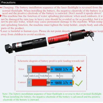 Laser Pointer Laser Reglabil Lanterna Luminos Puternic Laser Pen Vânătoare Optica Lasere Vedere Pen Lampă De Mână Cu Lazer Indicii 303