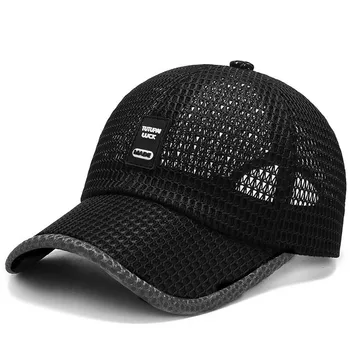 Vara Unisex Barbati Pescuit Șepci de Baseball pentru Femei ochiurilor de Plasă Respirabil Snapback Pălării Negre Casual Sport în aer liber Pălării Plasă Cap#p3