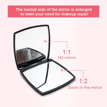 Buzunar Oglindă de Machiaj Dublu Partea Oglindă Cosmetică Mini Compact Vanitatea Oglinzi Rabatabile Oglinda pentru cadou
