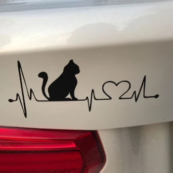 1 buc drăguț pentru animale de Companie Pisica Inimii Colac de salvare Vinil Decal Creative Auto-Autocolante Auto-Wall-Styling Auto Decoratiuni Interioare